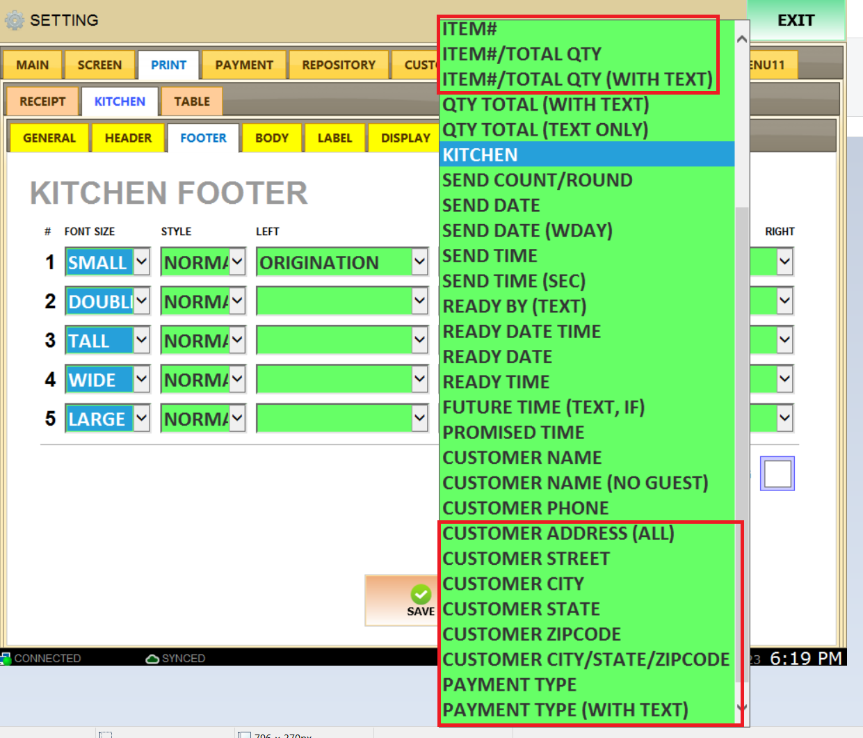 System Menu